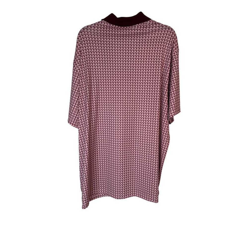 NWT Walter Hagen Men's XXL Houndstooth Pink Polo Shirt Golf Tee Time Print - Picture 14 of 16